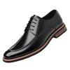 Men's leather shoes Classic casual British style Work or office Dress up party groom's wedding Black brown plus size Shoes