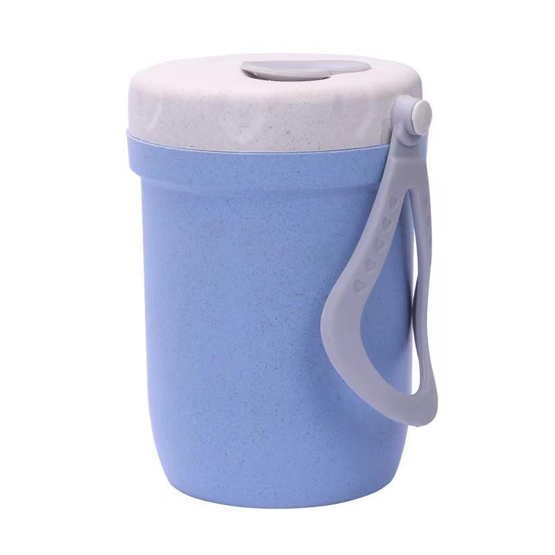 Student Insulated Double-layer Breakfast Cup - Microwaveable Water Cup - Oatmeal Cup - Milk Cup - Soup Cup - with Lid