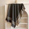 Simple business style autumn and winter new imitation cashmere scarf versatile jacquard warm fashion scarf air conditioner sofa blanket