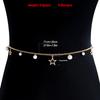 Fashion sweet and cool single-layer imitation pearl five-pointed star pendant waist chain, versatile and simple body chain