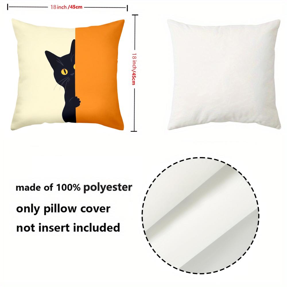 Anime Style Cat Pattern Decorative Cushion Covers Polyester pillowcase, sofa decorative cushion cov Headboard Pillow