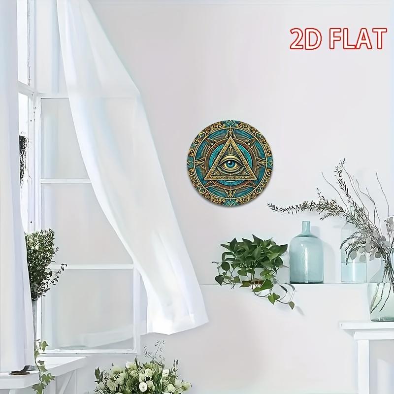 Vintage Providence Eye Round Aluminum Wall Art