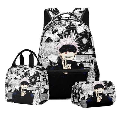 3D Animation Spell Series Primary And Secondary School Students Schoolbag Backpack Lunch Bag Double Pencil Case Three-Piece Set
