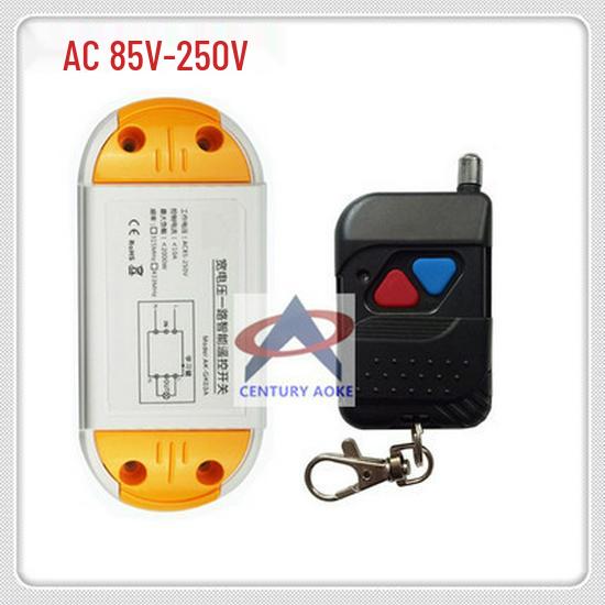 Wide Voltage Remote Control Switch 85V-250V with Black Wood Style Remote Wireless Remote Switch
