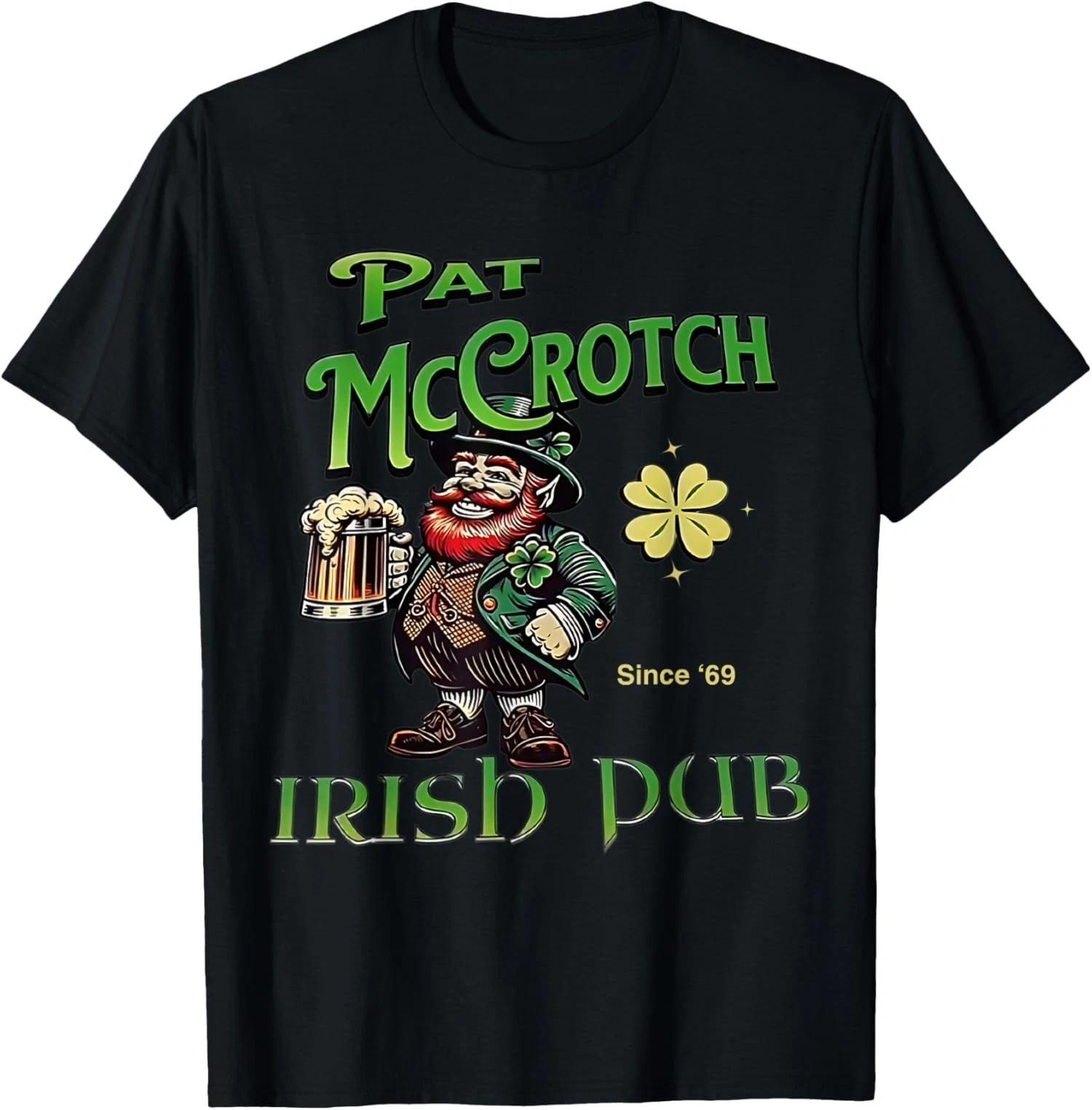 

Pat Mccrotch Irish Pub St Patricks Day Funny Beer Unisex T shirt L