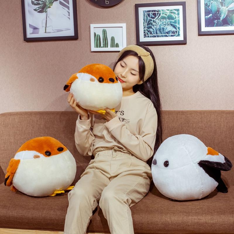 30cm/40cm Lifelike Animal Sparrow Bird Plush Toys Stuffed Titmouse Dolls Pillow Kid Children Baby Toys Boys Girls Birthday Gift