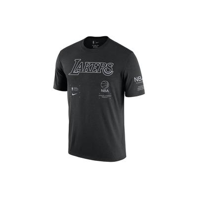 NBA Los Angeles Lakers Courtside Logo Print Crew Neck T-Shirt Men Tops Black DH6745-010
