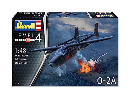 German Revell 1/48 Scale US Air Force O-2A Skymaster Plastic Model Kit 03819, Molded In Color