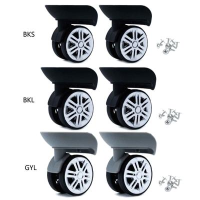 A65 2 Stück Trolley-Rollen Ersatz Schwerlast für Gepäckbox Koffer 360 Grad Schwenkbares Set Doppelreihe Leises Rad