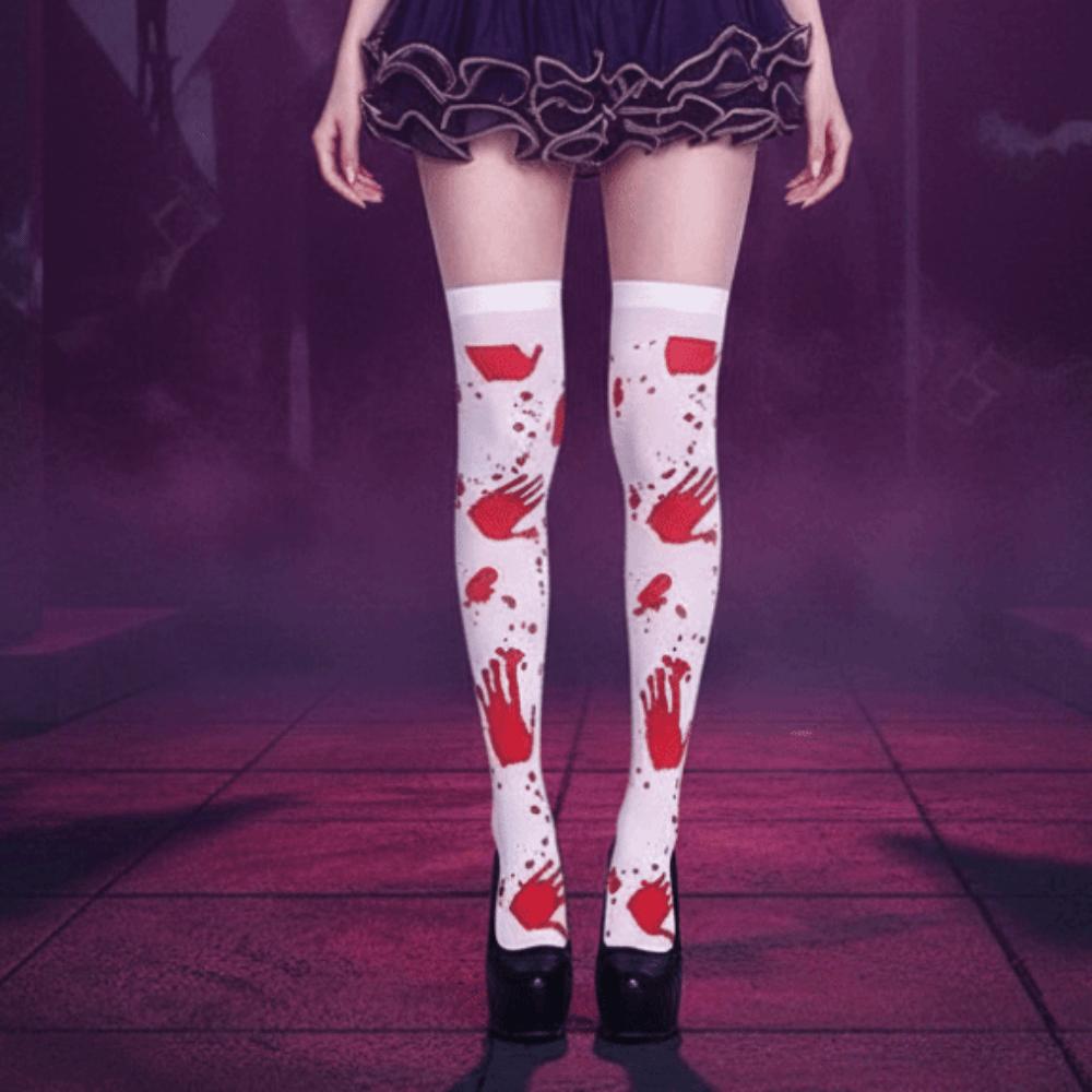 Stretchy Halloween Bloody Cloak Breathable Bloody Nurse Apron Haunted House