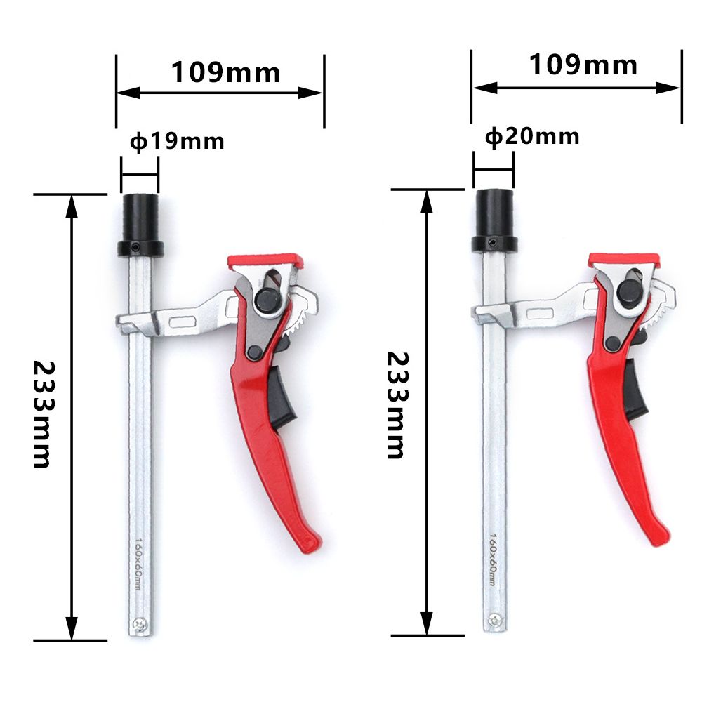 Quick Acting Hold Desktop Clip 19mm/20mm Adjustable Steel Table Clamp Fast Fixed Clip  Woodworking