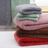 Enfärgad Korallfleece Huvförsedd Badlakan Set - Broderad, Tjock, Absorberande, Stor