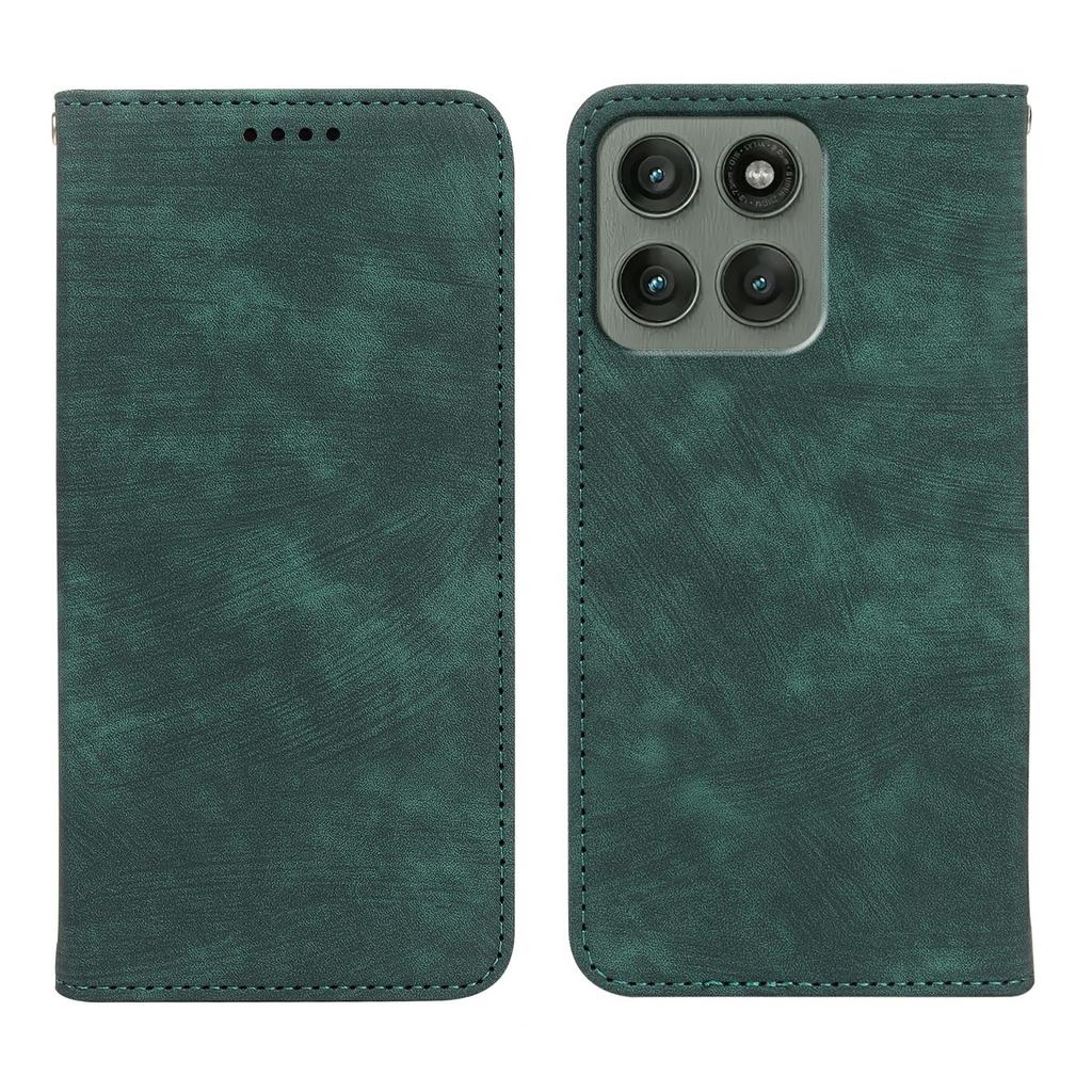 For Motorola Edge 60 Pro 5G Case Strong Magnetic Leather Wallet Phone Cover with Striped Texture