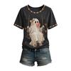 Women's Casual Halloween Print Short Sleeve T-Shirt