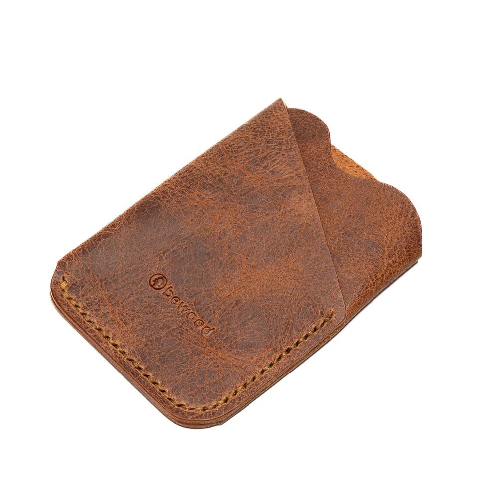 Bewood Wrap Leather Card Holder - Cognac