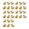 30x Mini Golden Duck Statue, Abstract Animals Crafts Statues, Resin Figurines for Home, Shelf,
