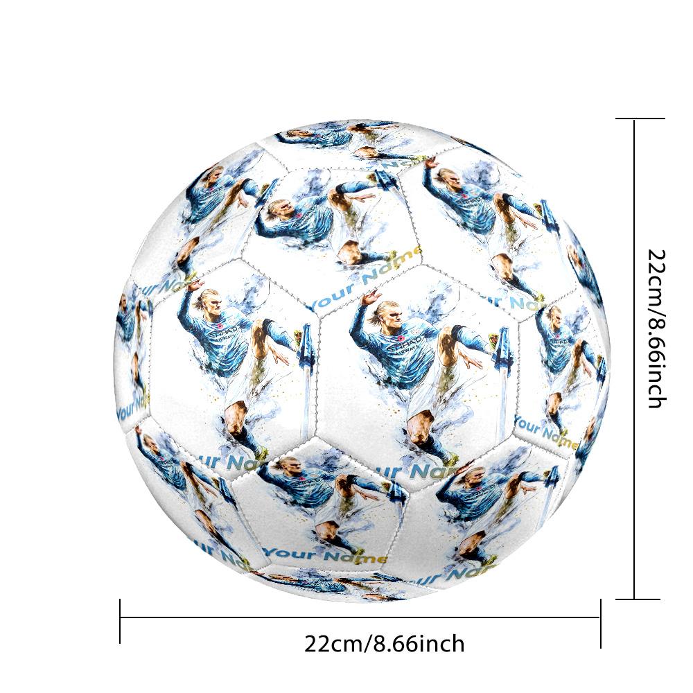 Erling Haaland Moda Taglia 5 Calcio Resistente all'Usura Antiscivolo Pallone da Calcio Per Allenamento Sportivo Uso Ricreativo