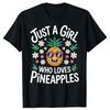 T-shirt Drôle Amoureux du Fruit Ananas Été Vêtements Homme Mode Vintage Style Été Coton Manches Courtes T-shirt Surdimensionné Hauts