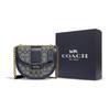 Coach Alie 20 Saddle Signature Jacquard And Leather Crossbody Bag Women Crossbody Bag Navy-Blue C3464-B4RH3