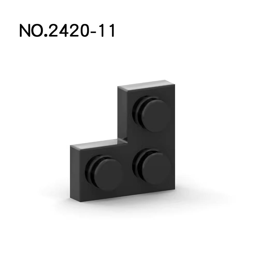 Non-Toxic 20Pcs Moc Parts 2420 Plate 2 X 2 Corner Compatible Bricks Diy Assmble Building Blocks Particle Kid Puzzle Brain Toy Gift