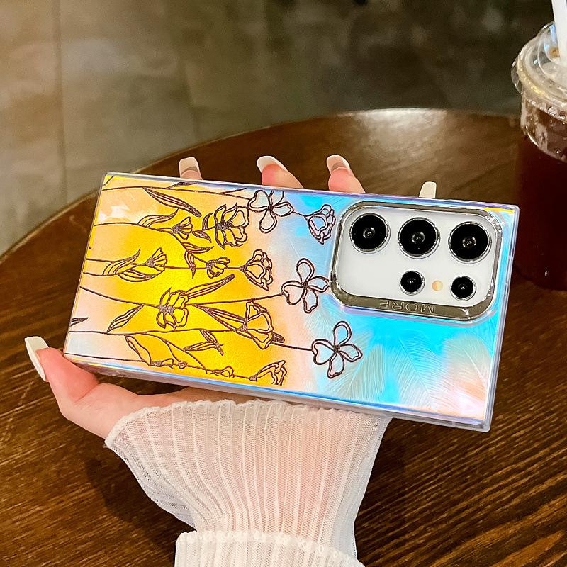 Geeignet für Samsung S24ultra Handyhülle Imd Bunt S25plus Galvanisiert Laser A55 5G Schutzhülle