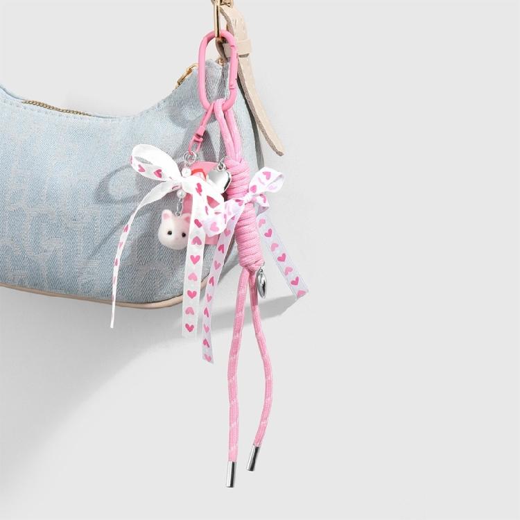 Braided Rope Keychain Bag Charms Handbag Hanging Ornament Bag Accessories Backpack Pendant Charm for Women Girls Gifts