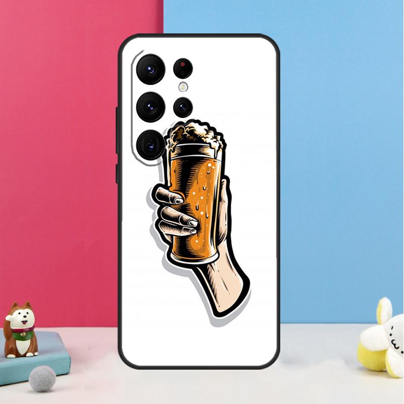 Beer Cup Case For Samsung Galaxy S26 S25 Ultra S20 S21 S22 S23 S24 Plus S10 S25 FE Back Cover Shell