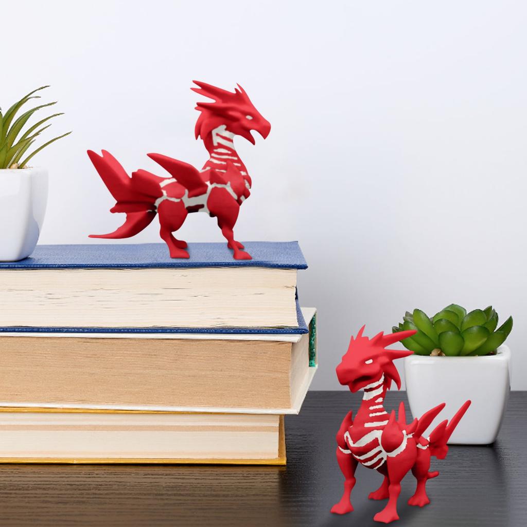3D Printed Movable Joint Evil Dragon Model Toy