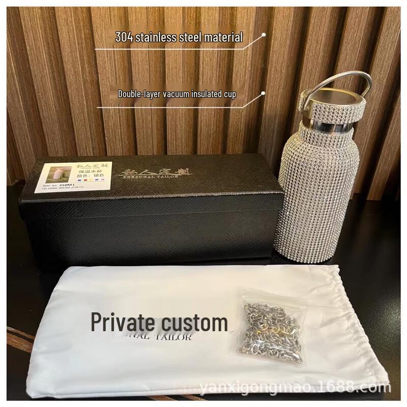 Shangqi Rhinestone Portable Water Bottle