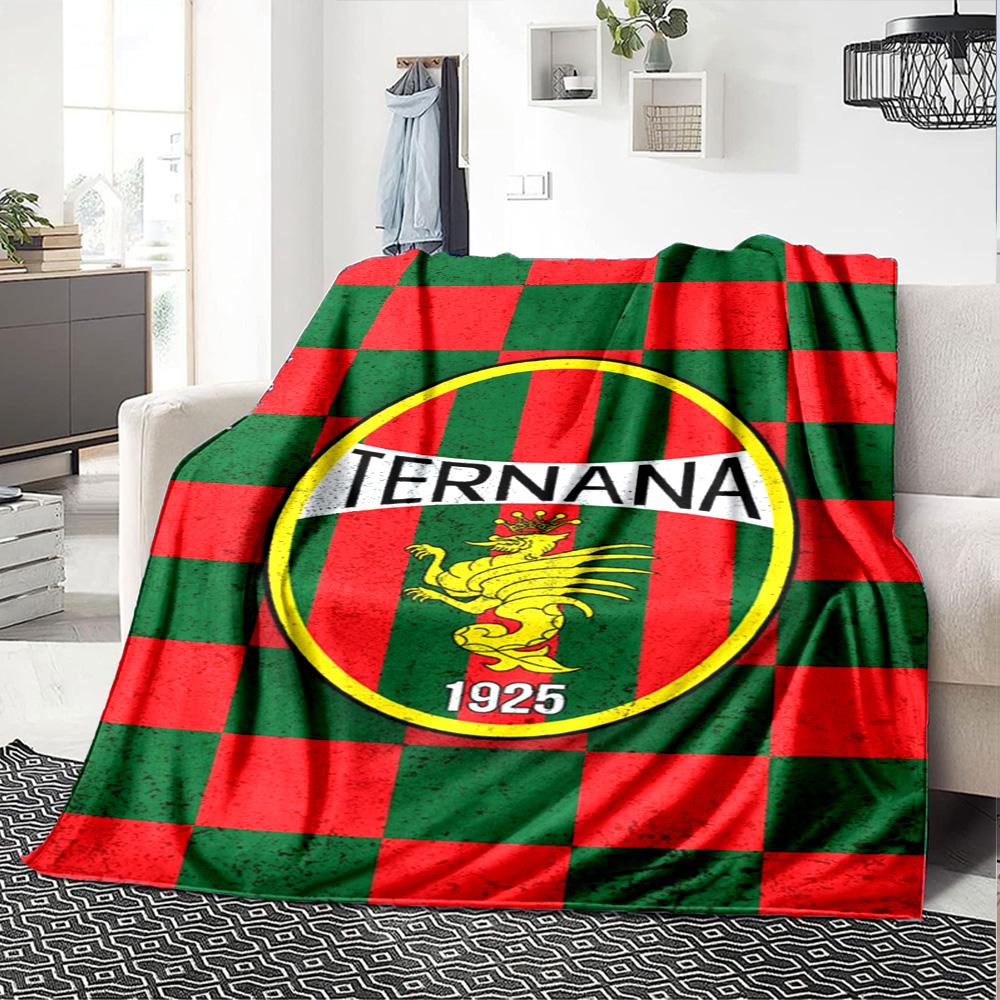 Ternana Calcio Print Flannel Blanket High Quality Warm Comfortable Cover for All Seasons Perfect for Gifts Home Decor