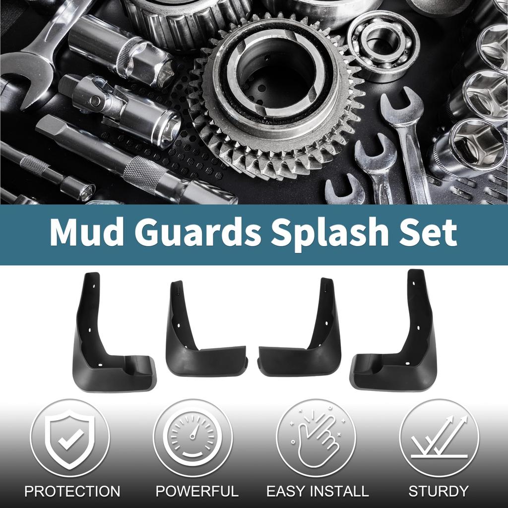 TUCKBOLD Mud Flaps Splash Guards for Toyota Previa XR50 Front Rear Mudguards with Mounting Accessories 2006-2021 &