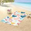 Microfiber Colorful Heart Pattern Beach Towel Quick- Ultra-Fine Fibers with Strong Wrap Design for Pool and Seaside Use