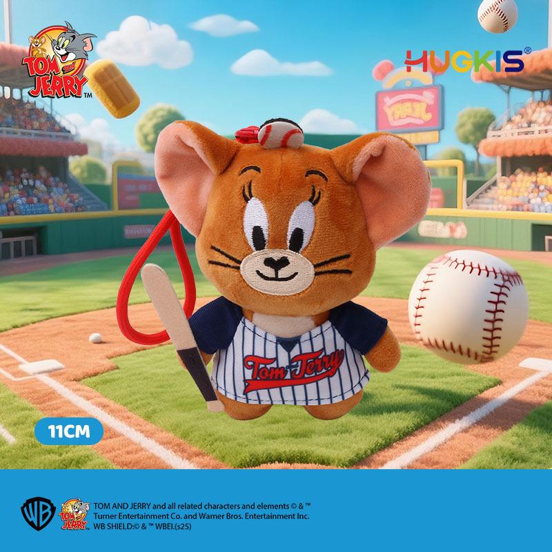 Tom & Jerry Plush Toys: Cat Pendant & Mouse Keychain Charms for Kids