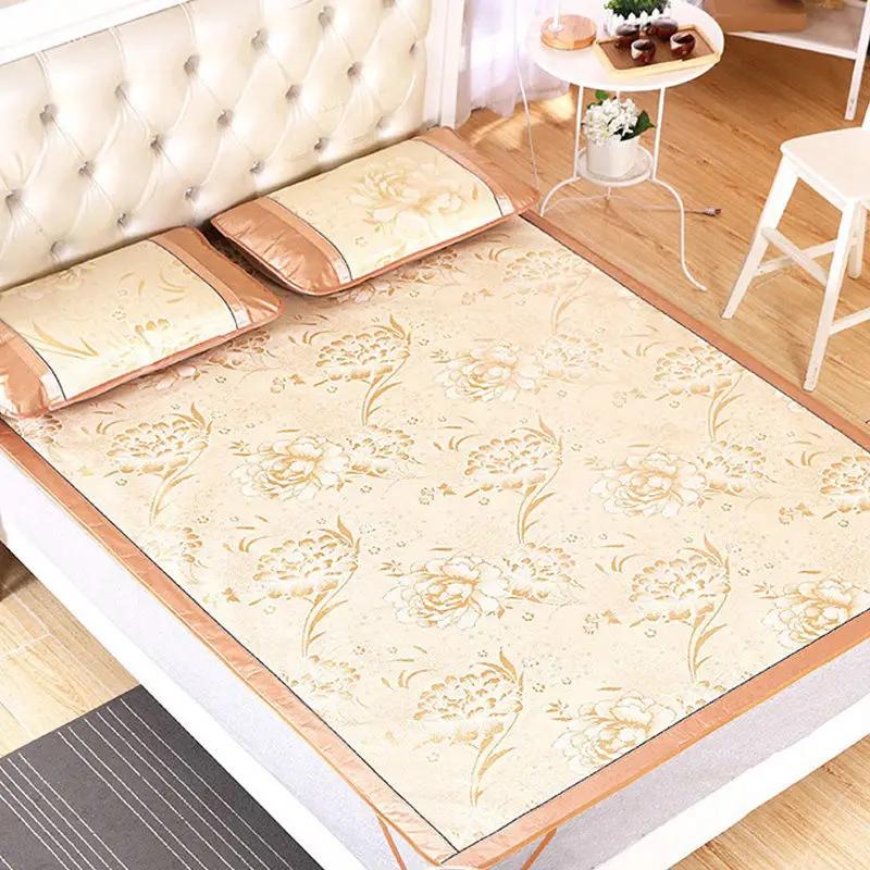 Summer Ice Silk Cool Mat Comfortable Sheets Household Dormitory Students Skin-friendly Mattress Home Decoration Bedspread Ins