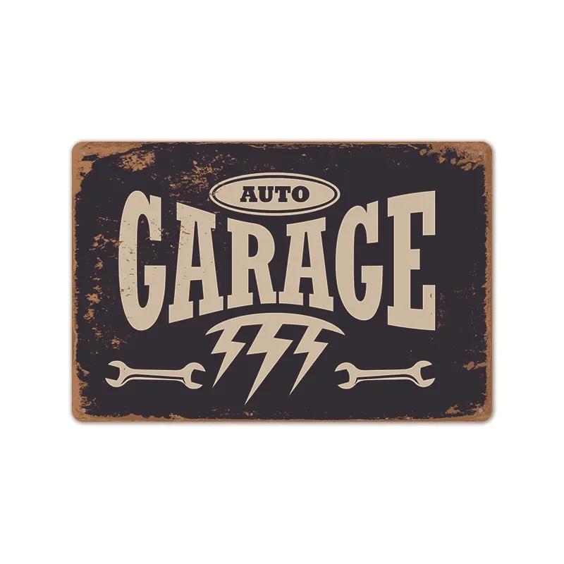 Garage Car Signs Vintage Metal Tin Sign Decor Repairing Car Tools Decorative Wall Plate Iron Crafts Tinplate Poster Rust Plaq