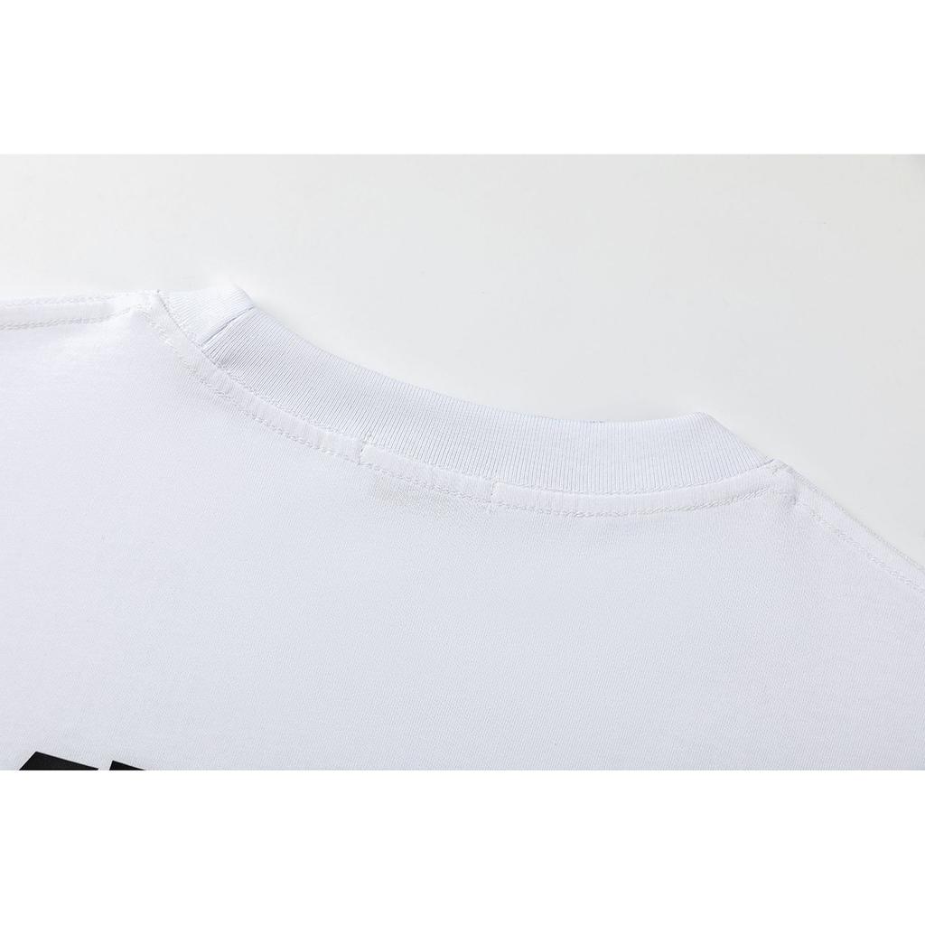 9059 Off-White 2025 Frühjahr/Sommer Neue Kollektion Unvollständiges Buchstabenmuster Rundhals Kapuzen Kurzarm T-Shirt für Damen und Herren