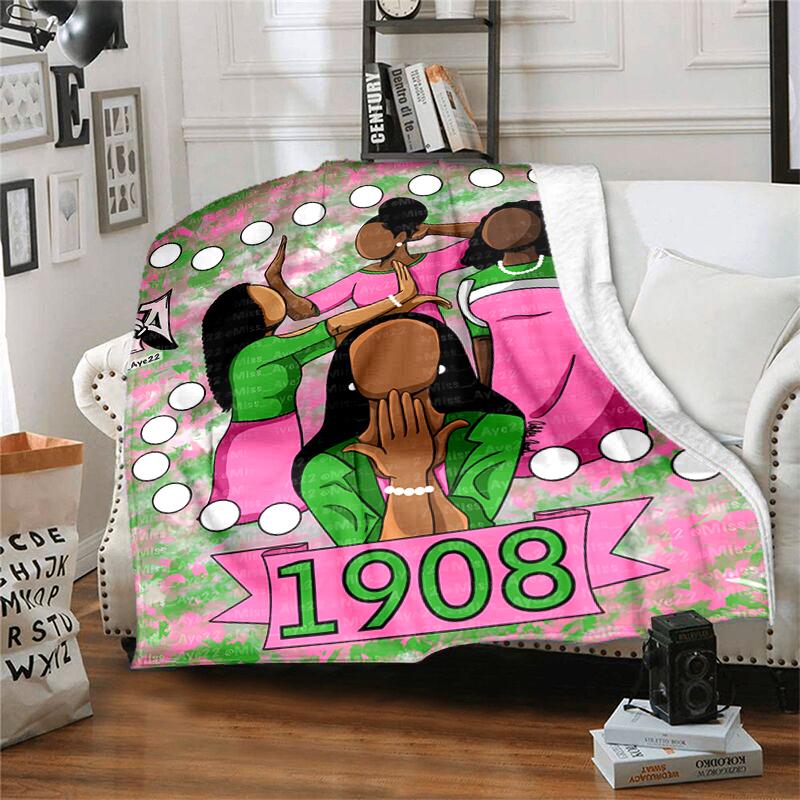 1pc Blanket AKA Logo5 Print Design, Lightweight Blanket for Sofa, Bed- Soft &Warm, Gift for All Seasons like Christmas, Halloween