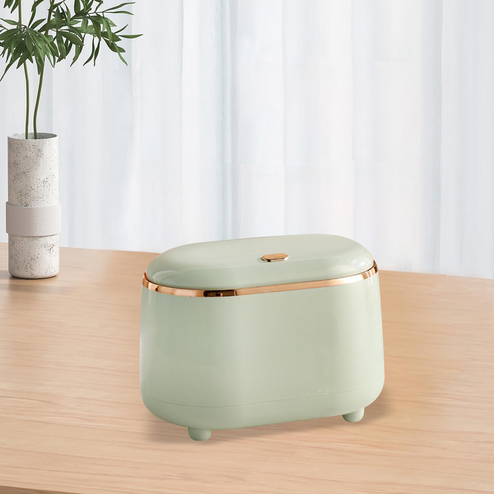 

Pressing Small Desktop Garbage Can Stylish Large Opening Anti Slip Leg Recycle світло-зелений колір