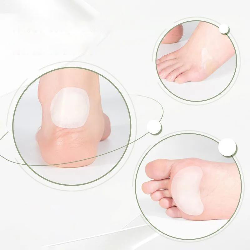5 Pcs Gel Heel Protector Foot Patches Adhesive Blister Pads Hydrocolloid Heel Liner Shoes Stickers Pain Relief Plaster Foot Care