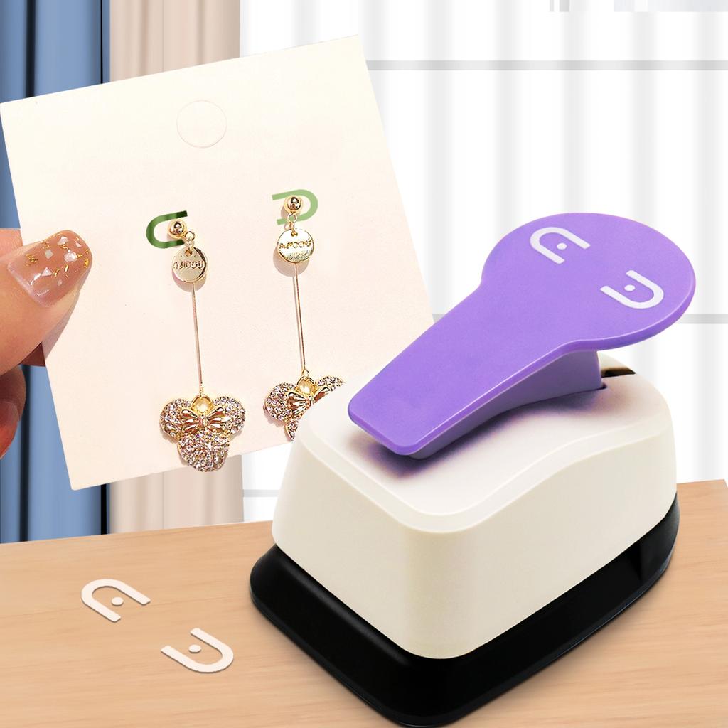 Držák na kartičky na náušnice Děrovačka Nástroj na děrování kartiček pro kartičky papír děrování Kartička na šperky