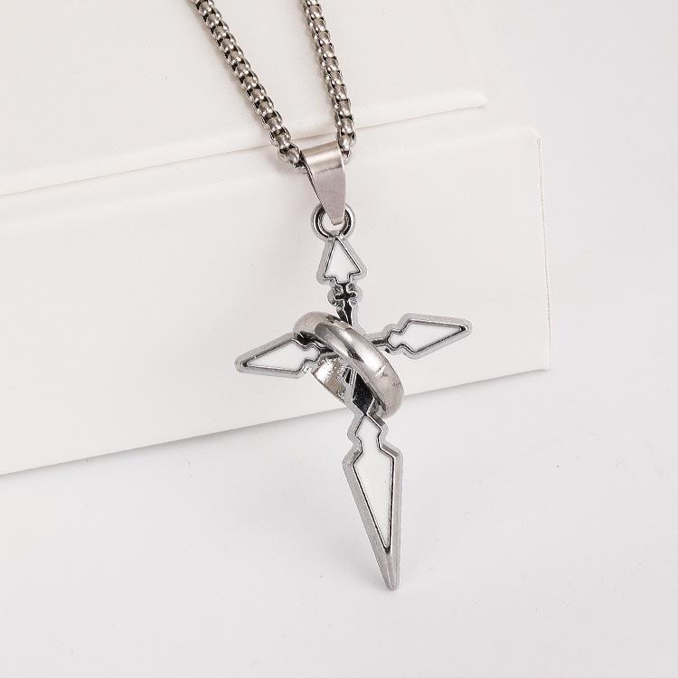 Men's Trendy Cross Pendant Necklace - Versatile Chain Jewelry Accessory