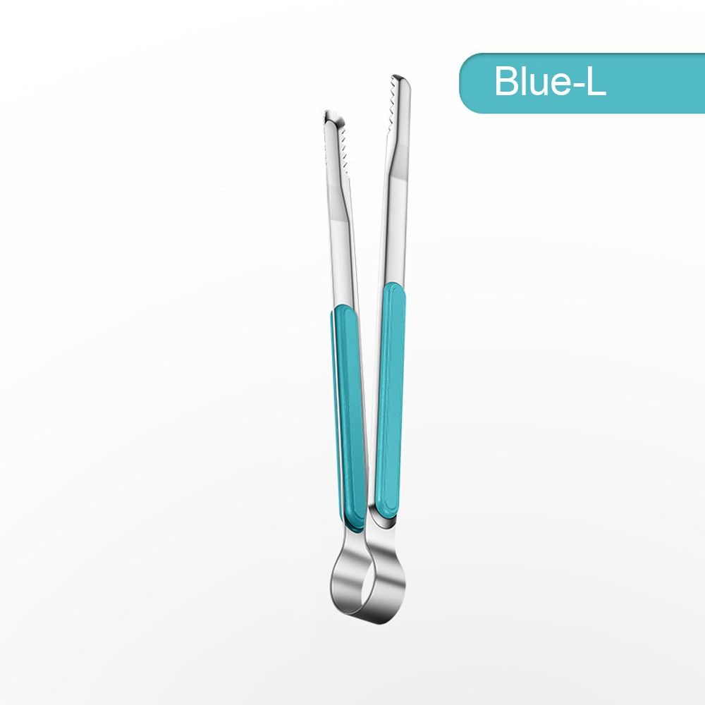 

Stainless Steel Toast Bread Clamp Utensil Tong Cooking Tongs Food Tongs Kitchen Tools L синій