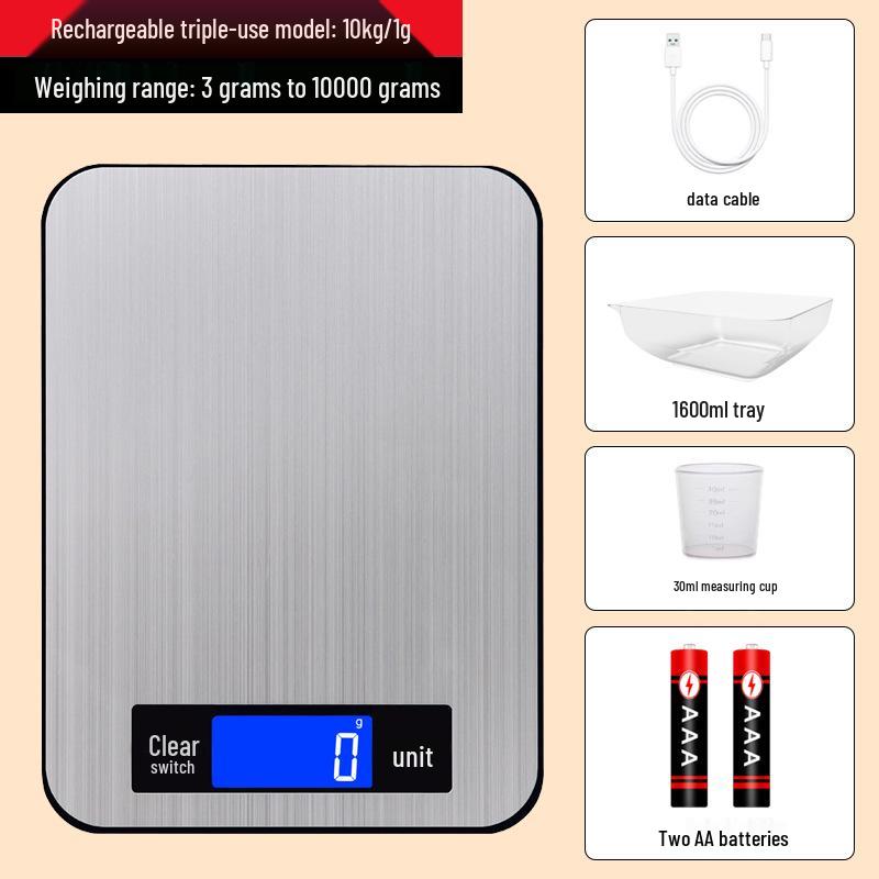 High Precision Waterproof Kitchen Scale for Baking & Food Weighing