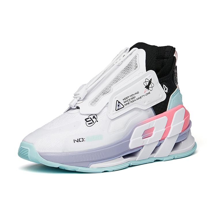 Anta AT91 Ejection Force Technology Slip Resistant Abrasion Resistant Low top Running Shoes Women's White Black 122148851-3