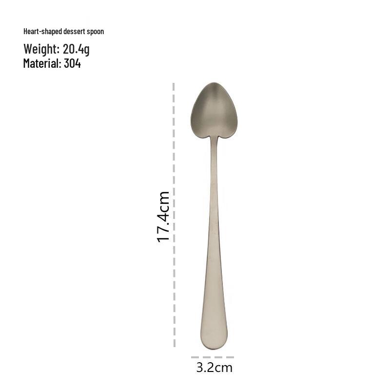 ZISIZ Edelstahl Herzförmiger Rührlöffel