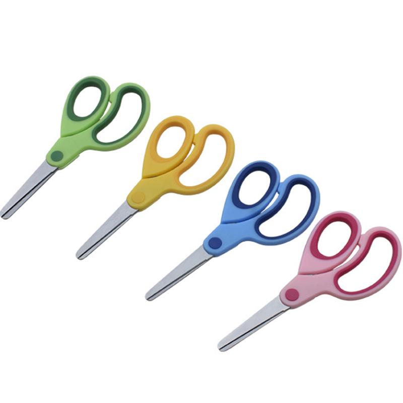 Left-handed Scissors Student Stainless Steel Colorful Cute Scissors Children's Small Scissors Simple Safety Office Scissors