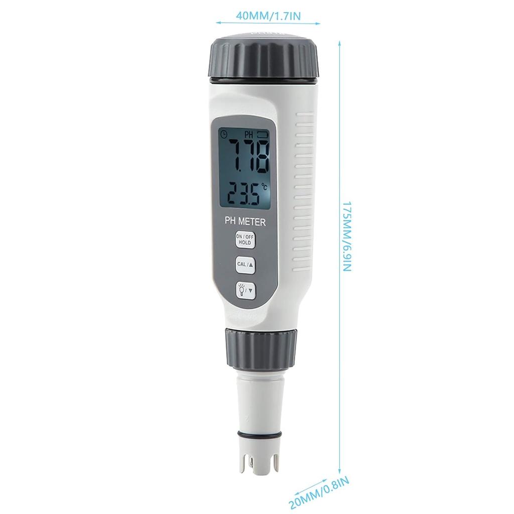 Digital PH Meter Professional Temperature Meter Portable Water Quality Tester Acidimeter PH818 0-14 Measurement for Food Sourdough Starter and Dough