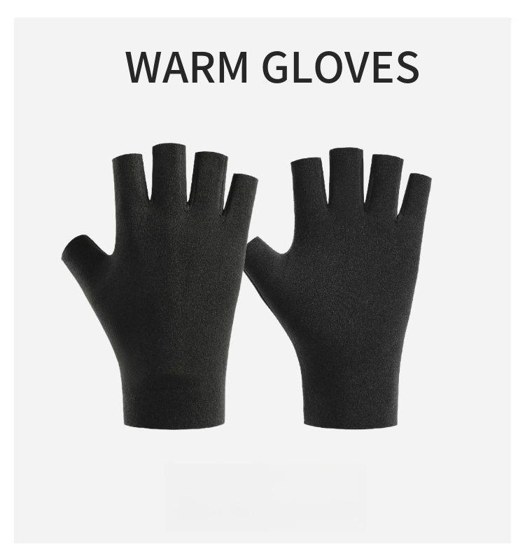 

Open-finger Gloves Half-Finger Men s and Women s Winter Fleece Lined Touchscreen Anti-Freeze Gloves for Driving and Cycling