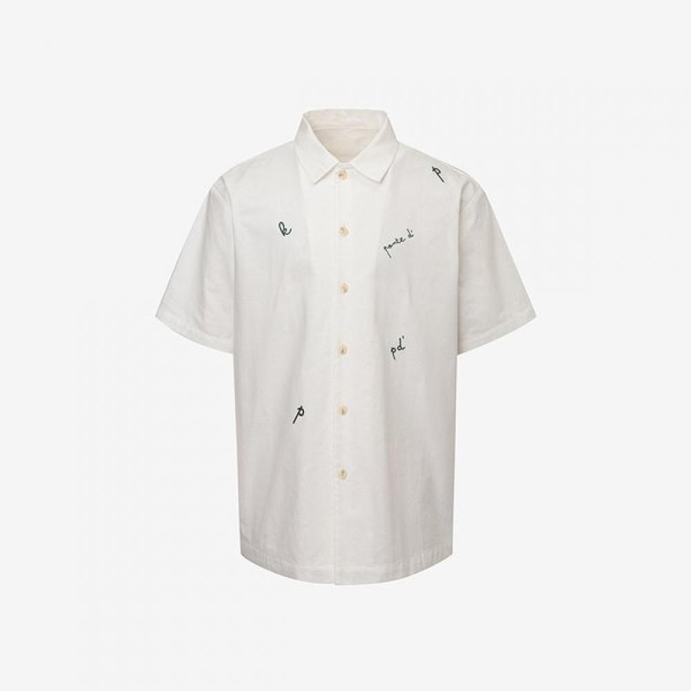 Ponte D embroiDereD Collar Shirt  Men  Ifmst3100 Ivory/FREE