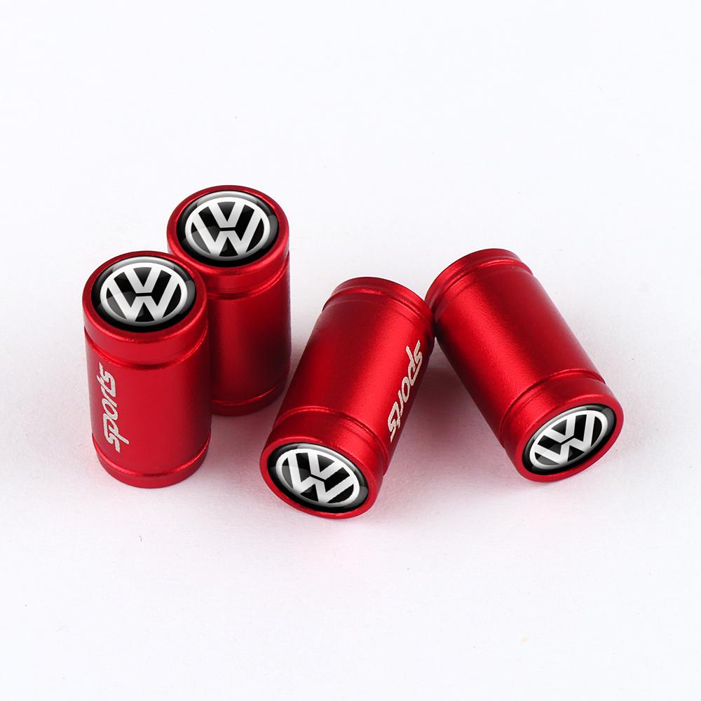 4pcs Metal Alloy Car Wheel Tire Valve Cap Stem Cover Accessories For Volkswagen Golf Polo Scirocco CADDY Beetle Passat Jetta MK7 CWW1